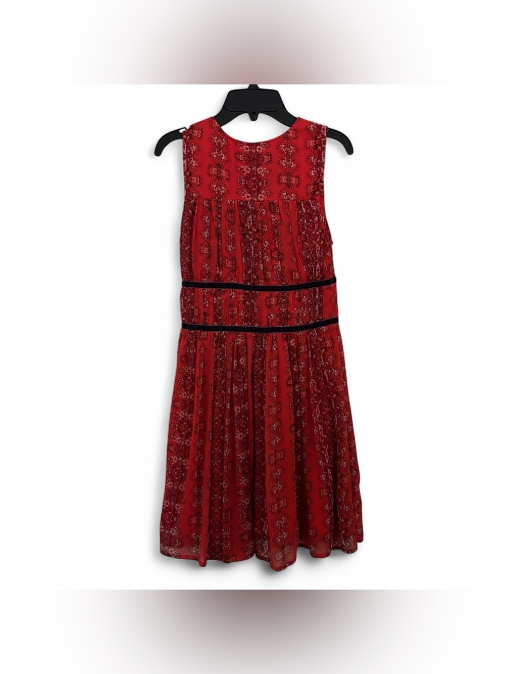 Abercrombie & Fitch Sleeveless Red V-Neck Floral Boho Dress - Picture 2 of 3
